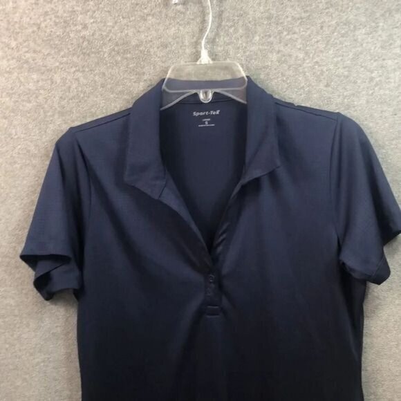 Sport-Tek Ladies Navy Polo Shirt Short Sleeve Size S - Picture 2 of 12